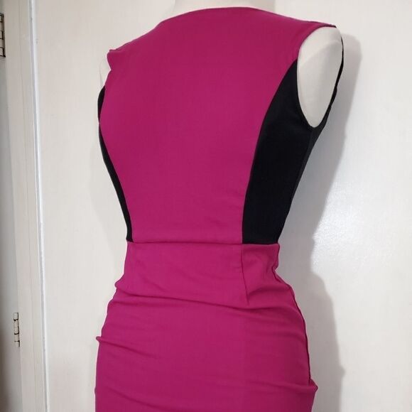 Kenneth Cole Womens Dress Size 0 Pink Stretch Round Neck Classic Evening Sheath - Picture 3 of 6